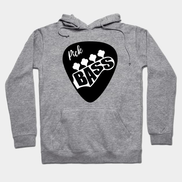 Pick Bass Guitar Light Theme Hoodie by nightsworthy